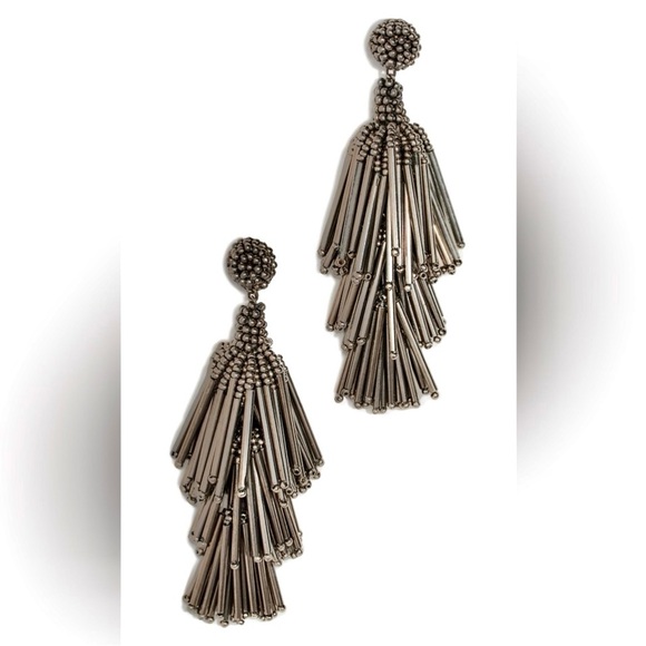 NWT Deepa Gurnani Beaded Chandeliers Gunmetal - Picture 14 of 15